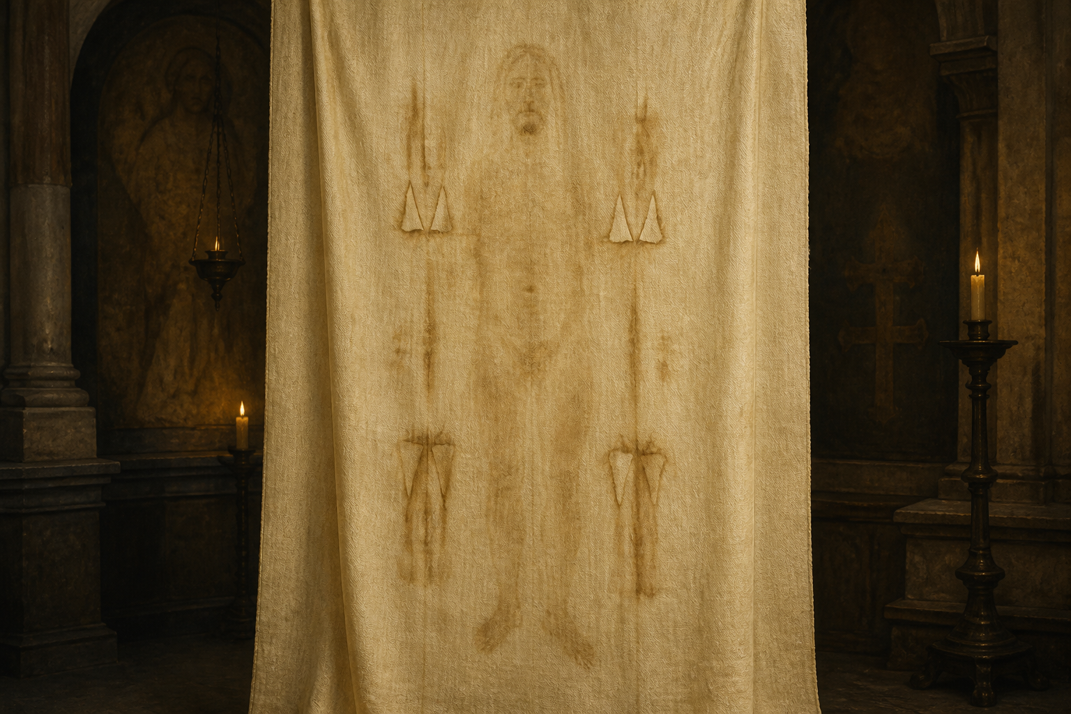 The Shroud of Turin, an original painting