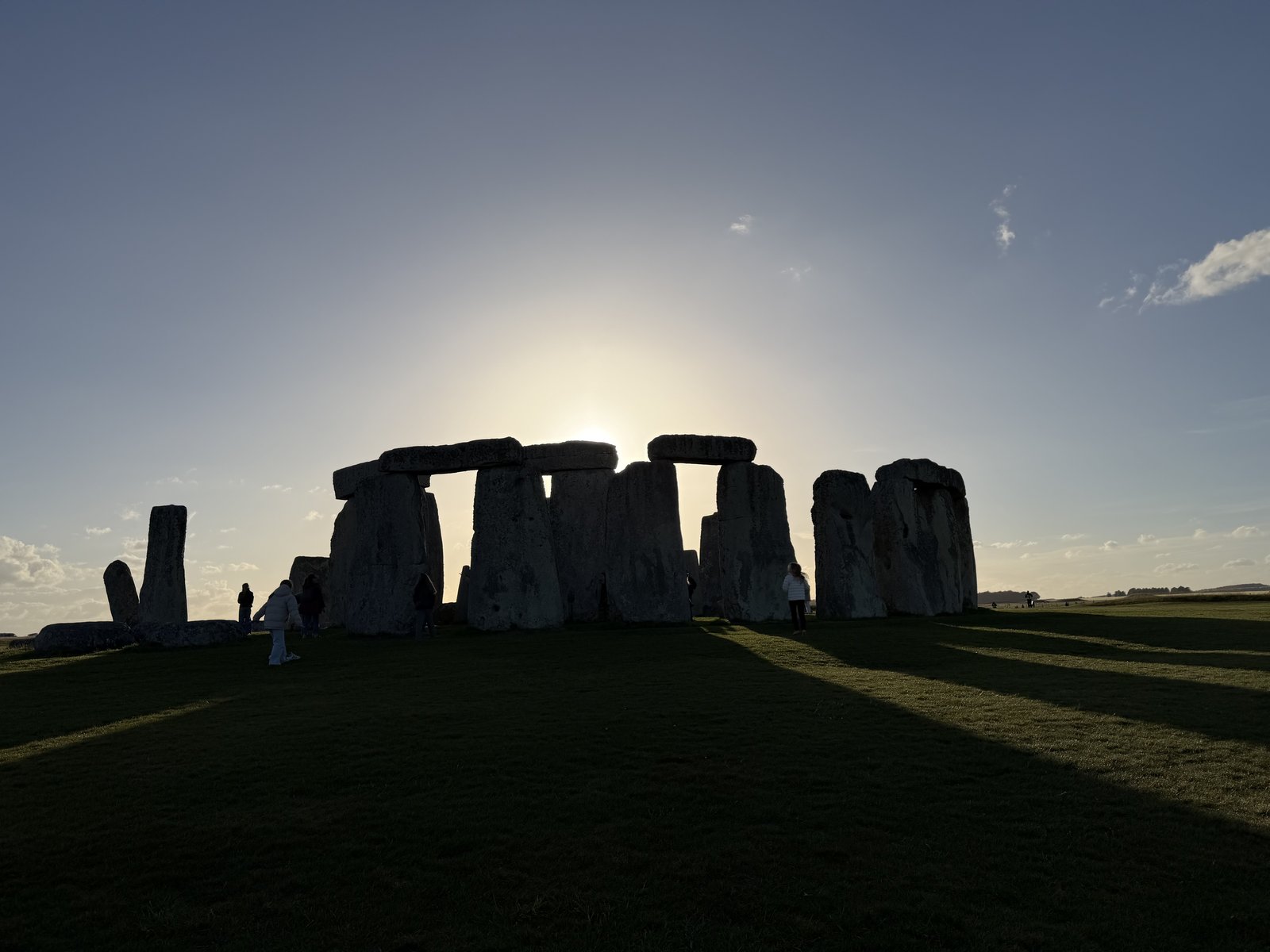 Stonehenge silhouetted at sunset